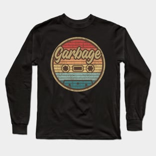 garbage cassette retro circle Long Sleeve T-Shirt